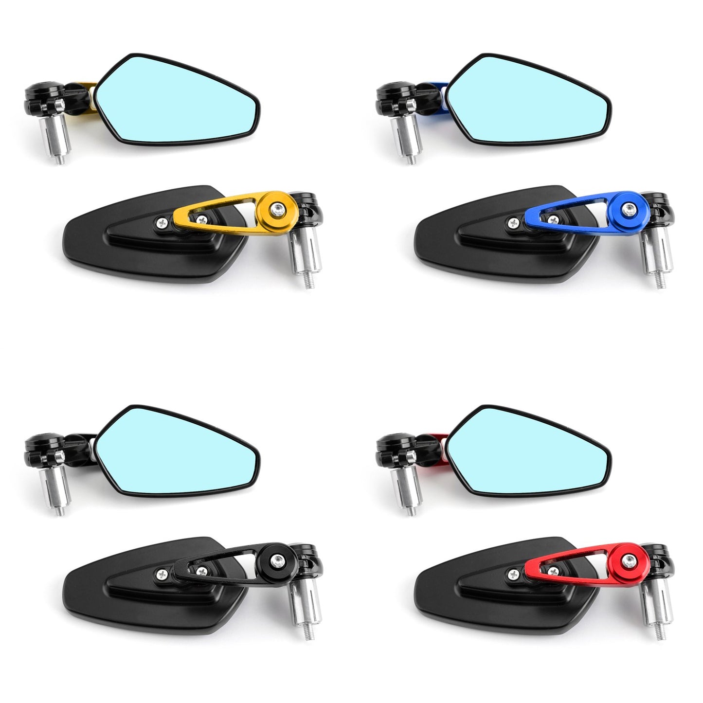 Areyourshop Motorcycle Handle Bar End Rearview Side Mirrors For Ducati