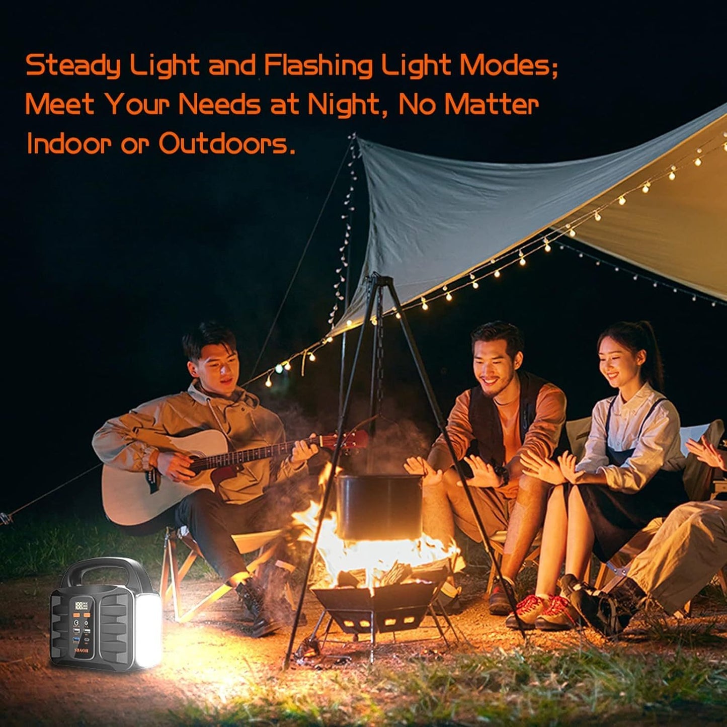 150W Portable Power Station, 155Wh 42000mAh Outdoor Solar Generator